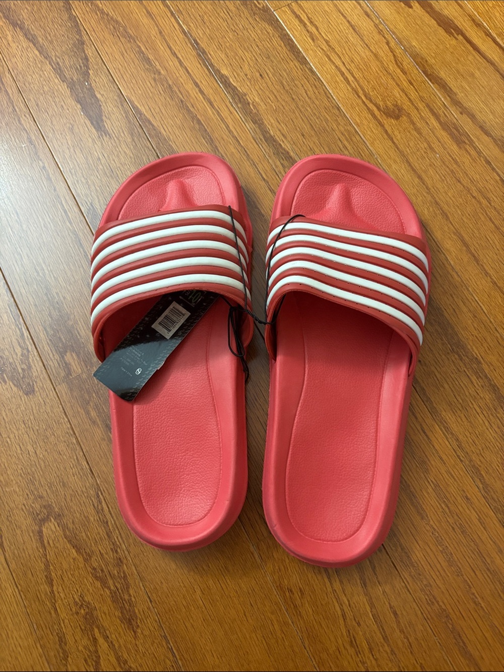 Bright Red Slip-On Slides with Textured Sole (various sizes)